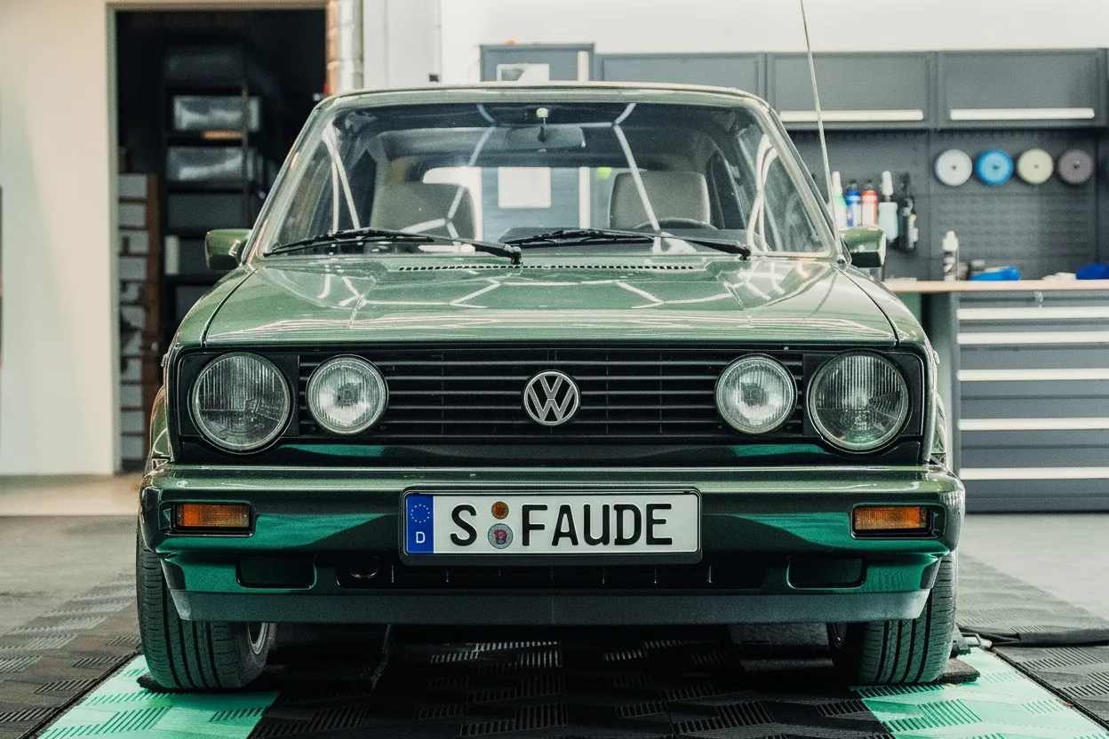 Scheinwerfer nach Aufbereitung — glasklar